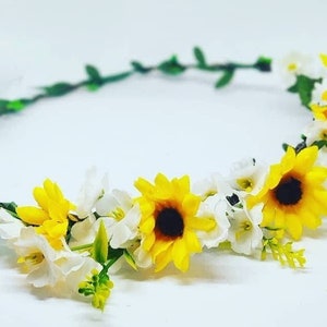 Sunflower Crown, festival garland, summer flower crown