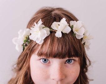 White Blossom Adjustable Flower Crown