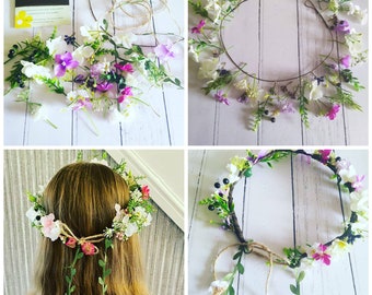 DIY Flower Crown Making Kit, make a Bohemian style flower garland