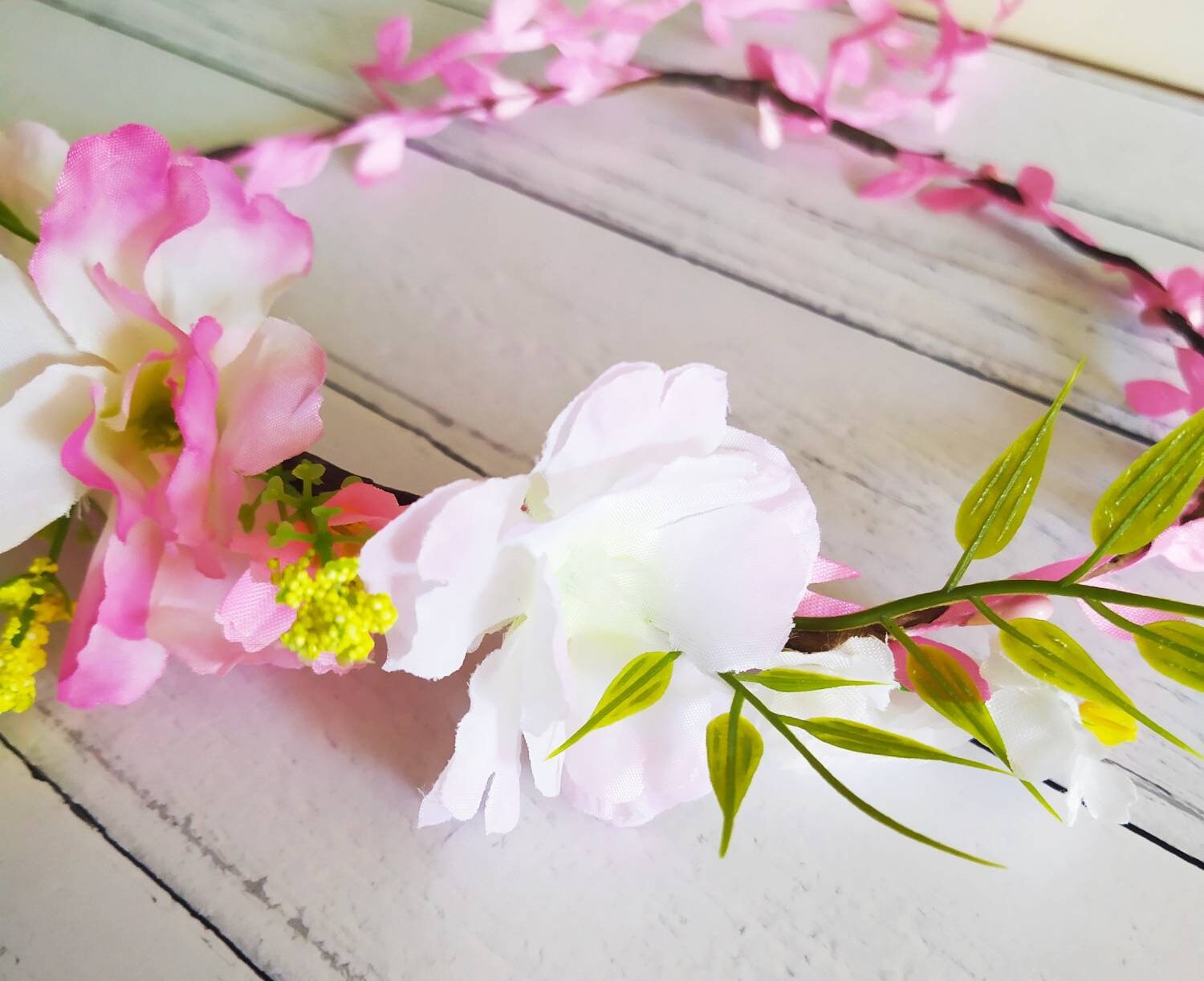 Pink Flower Crown Making Kit for Children Etsy UK