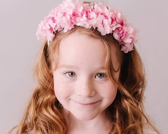 Pink Preserved Flower Child's Headband