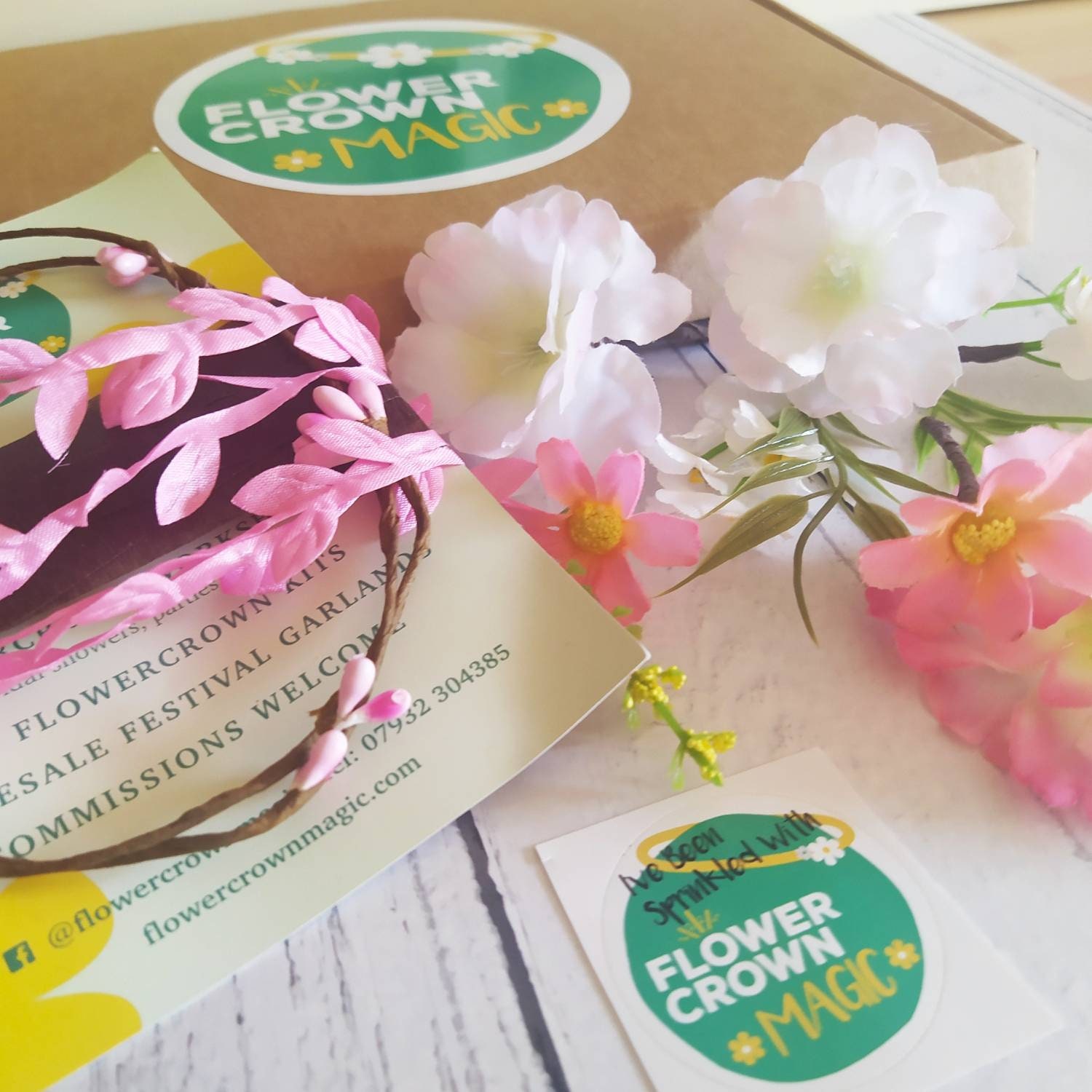 Pink Flower Crown Making Kit for Children Etsy UK