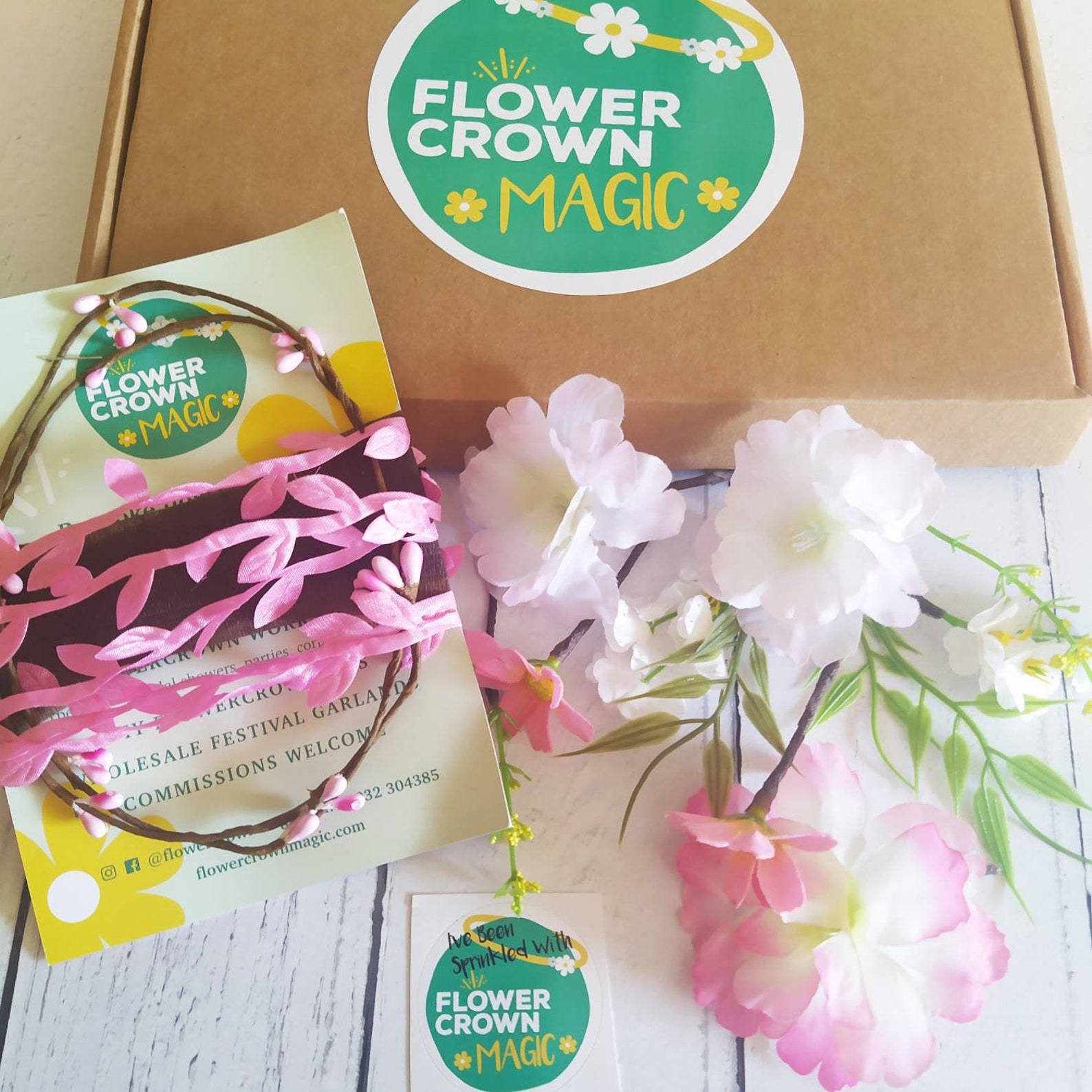 Pink Flower Crown Making Kit for Children Etsy UK