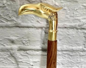 Details about   Eagle Head Handle Wooden Cane Walking Stick for Men and Women Vintage Canes GIFT