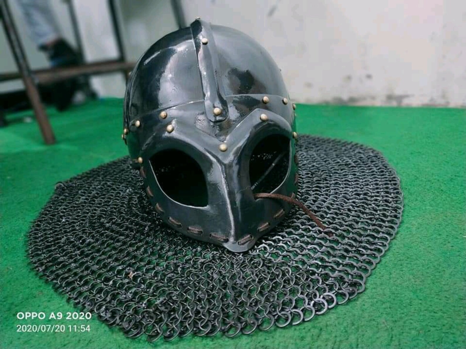 Viking helmet with chainmail Etsy