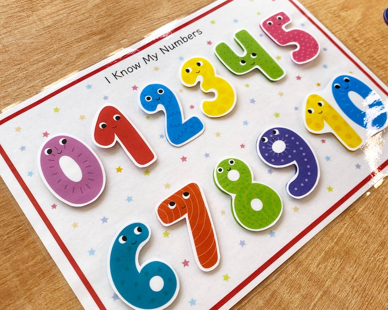 Numbers Busy Book Page, I Know My Numbers Matching Worksheet for ...