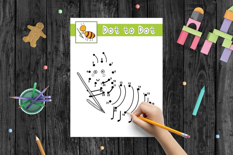 Dot to Dot Printable Book for Kids Quiet Book Printable