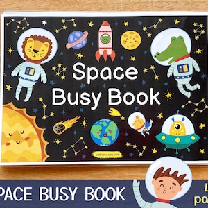 Space Busy Book Printable, Toddler First Busy Book Pdf, Toddler Busy Binder, Preschool Activities, Homeschool Quiet Book Montessori Material