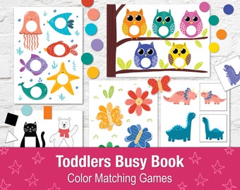 Livre D'activités Montessori 1-5 Ans - Quiet Book Avec 10 Thèmes (animaux, Dinosaures...), Livre Sensoriel Et éducatif