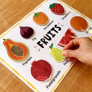 Fruits and Vegetables Busy Book, Toddler Busy Book, Printable Baby ...