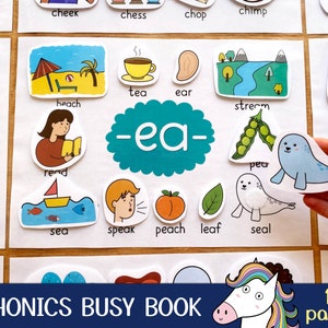 Phonics Busy Book Printable, Phonics Activity Book, Phonics Workbook, Phonics Worksheets Busy Binder, Preschool School Printable Activity