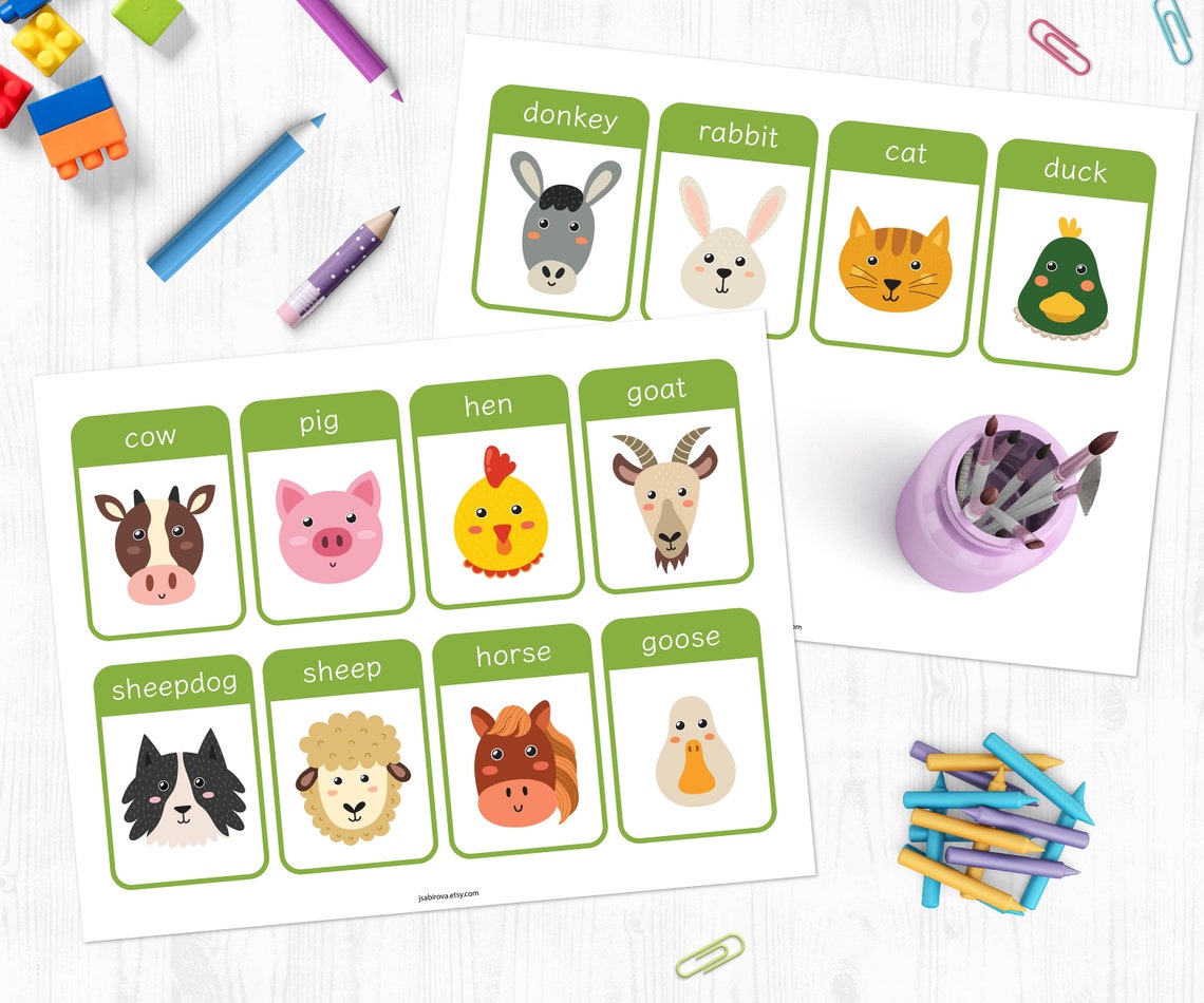 Farm Animals Flashcards Pdf, Farm Animals Flash Cards Printable ...