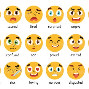 Emotions Clipart, Kids Faces Emotions Clip Art, Feelings Faces Kids Png