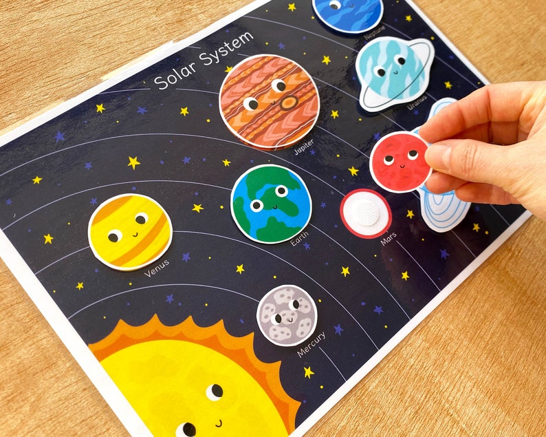 Solar System Busy Book Page, Solar System Matching Worksheet for ...