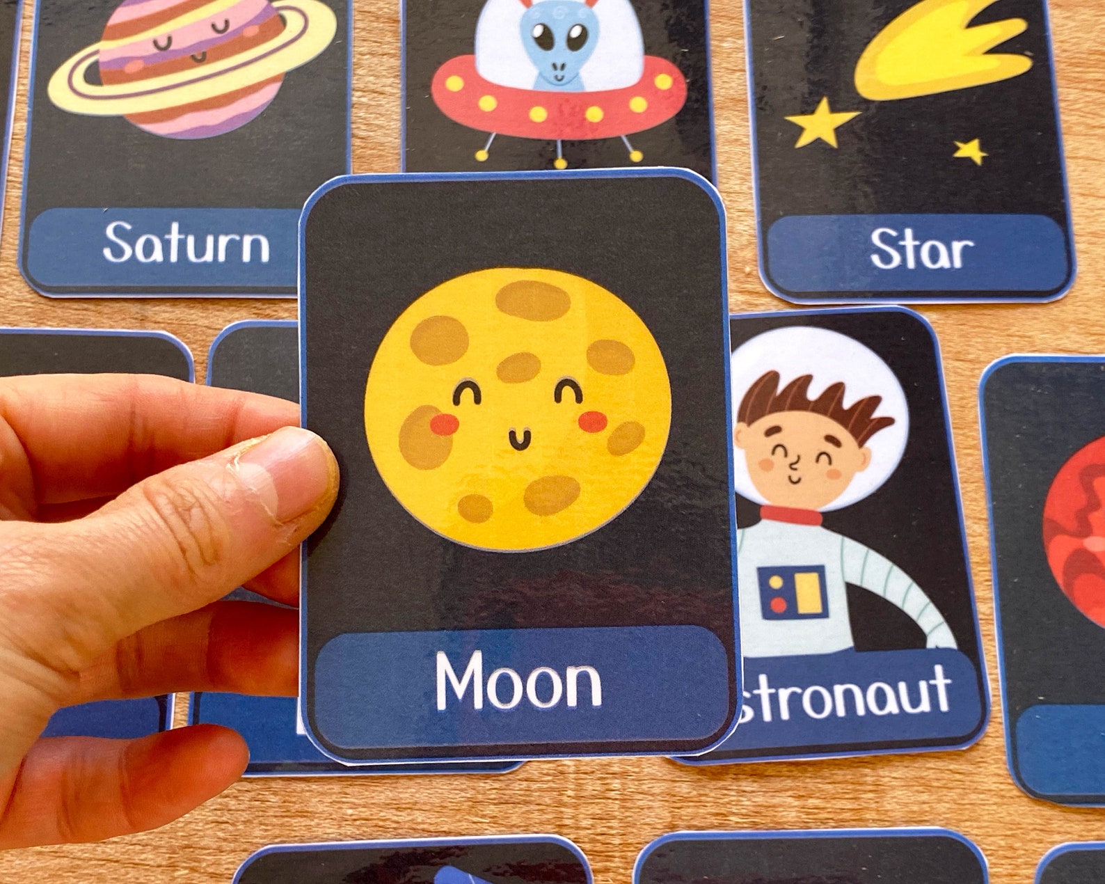 Solar System Flash Cards Pdf, Space Flashcards Printable, Planets Three ...