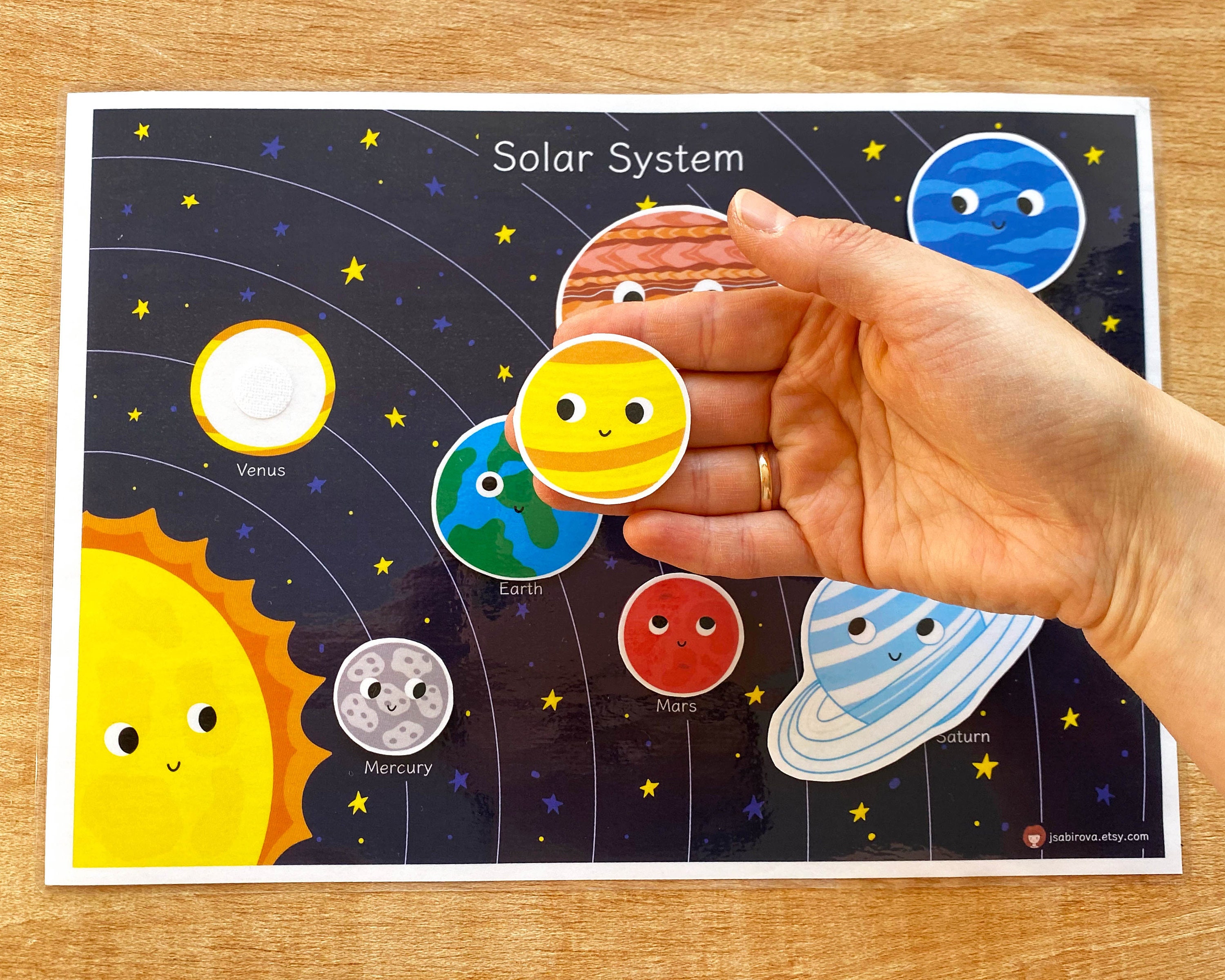 Solar System Busy Book Page, Solar System Matching Worksheet for ...
