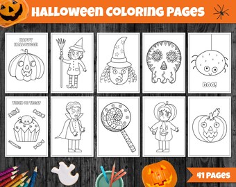 Halloween Coloring Book Pdf, Printable Coloring Pages for Kids, Halloween Activity Pages, Halloween Doodle Coloring Sheet, Party Printable