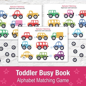 Alphabet Busy Book for Toddlers, Printable Baby Quiet Book, Alphabet Learning Binder, Preschool Activity Book, Alphabet Printable Game