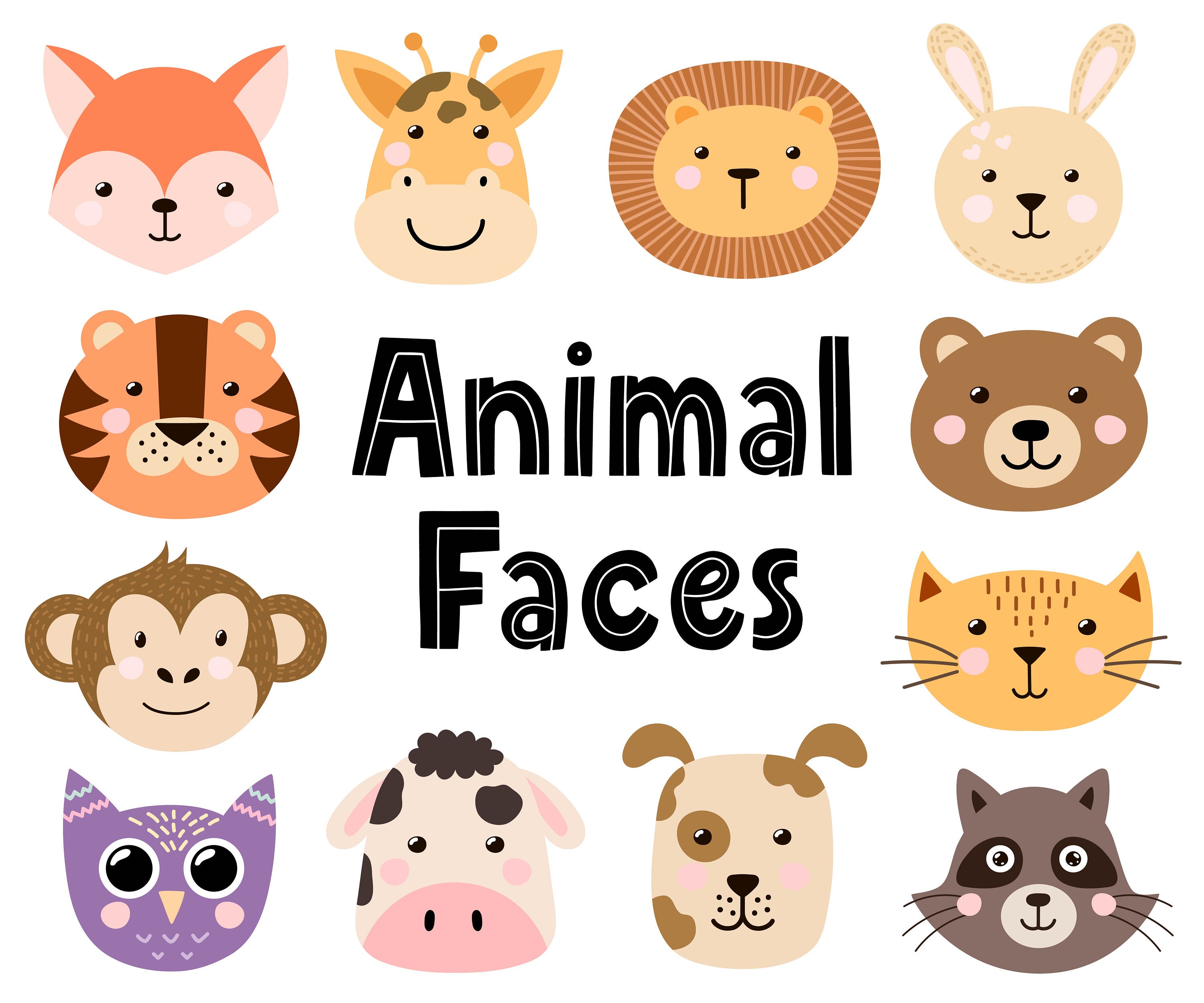 happy animal faces