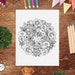 Coloring Book Printable Pdf, Doodle Mandala Coloiring Pages for Adults ...
