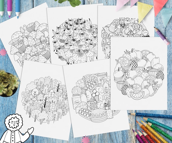 Coloring Book Pdf Coloring Pages for Adults and Kids Mandala | Etsy