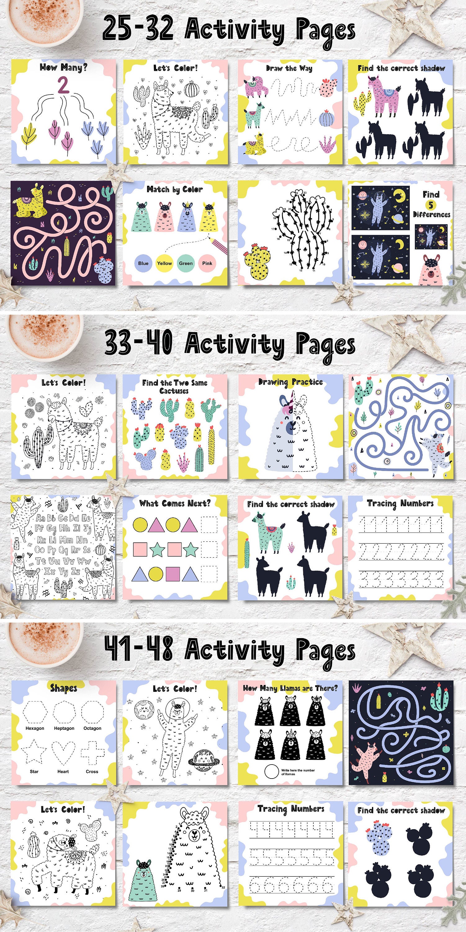 Printable Activity Book Pdf Eps Jpg Maze Puzzle Dot to Dot | Etsy