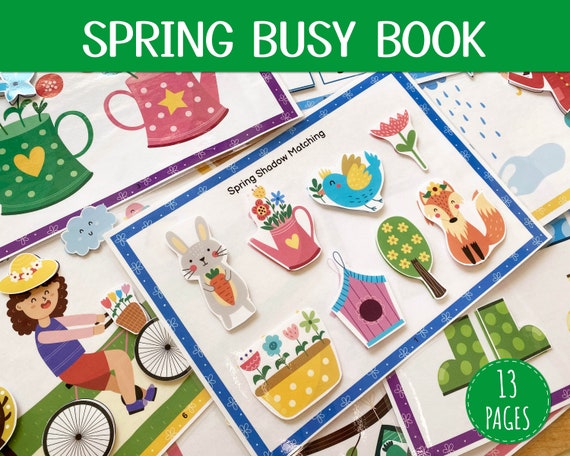 Spring Busy Book Toddler Busy Book Printable Quiet Book Pdf