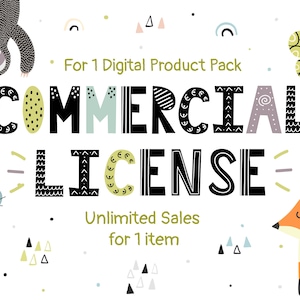 UNBEGRENZTE kommerzielle Lizenz mit unbegrenzter Anzahl von Verkäufen für 1 Grafikpaket, Clipart, Digitalpapier, Aufkleber