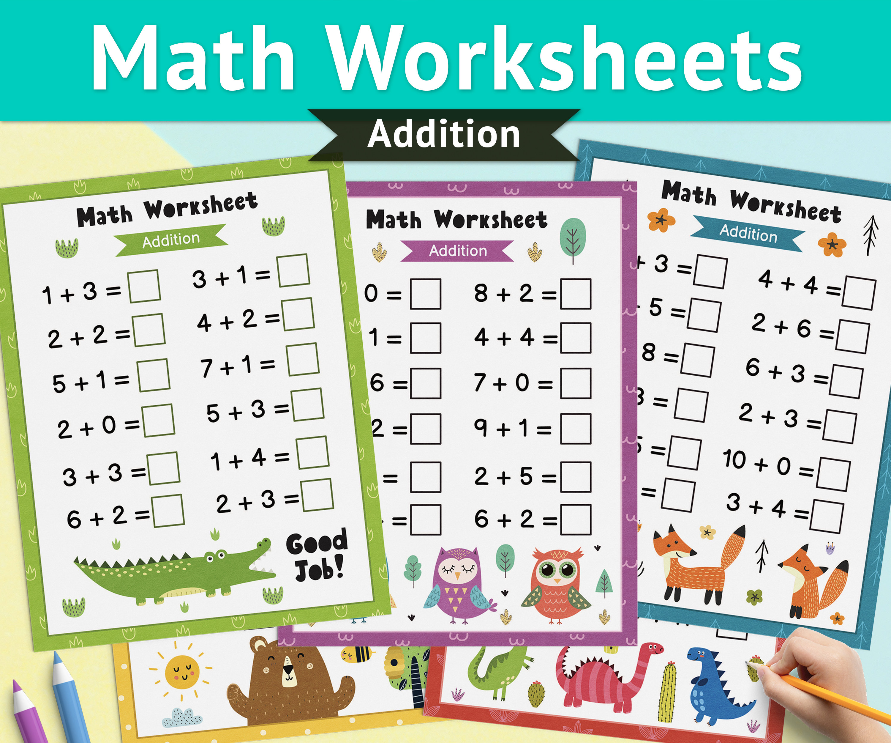 math-worksheets-5-printable-pdf-pages-preschool-worksheets-etsy-uk
