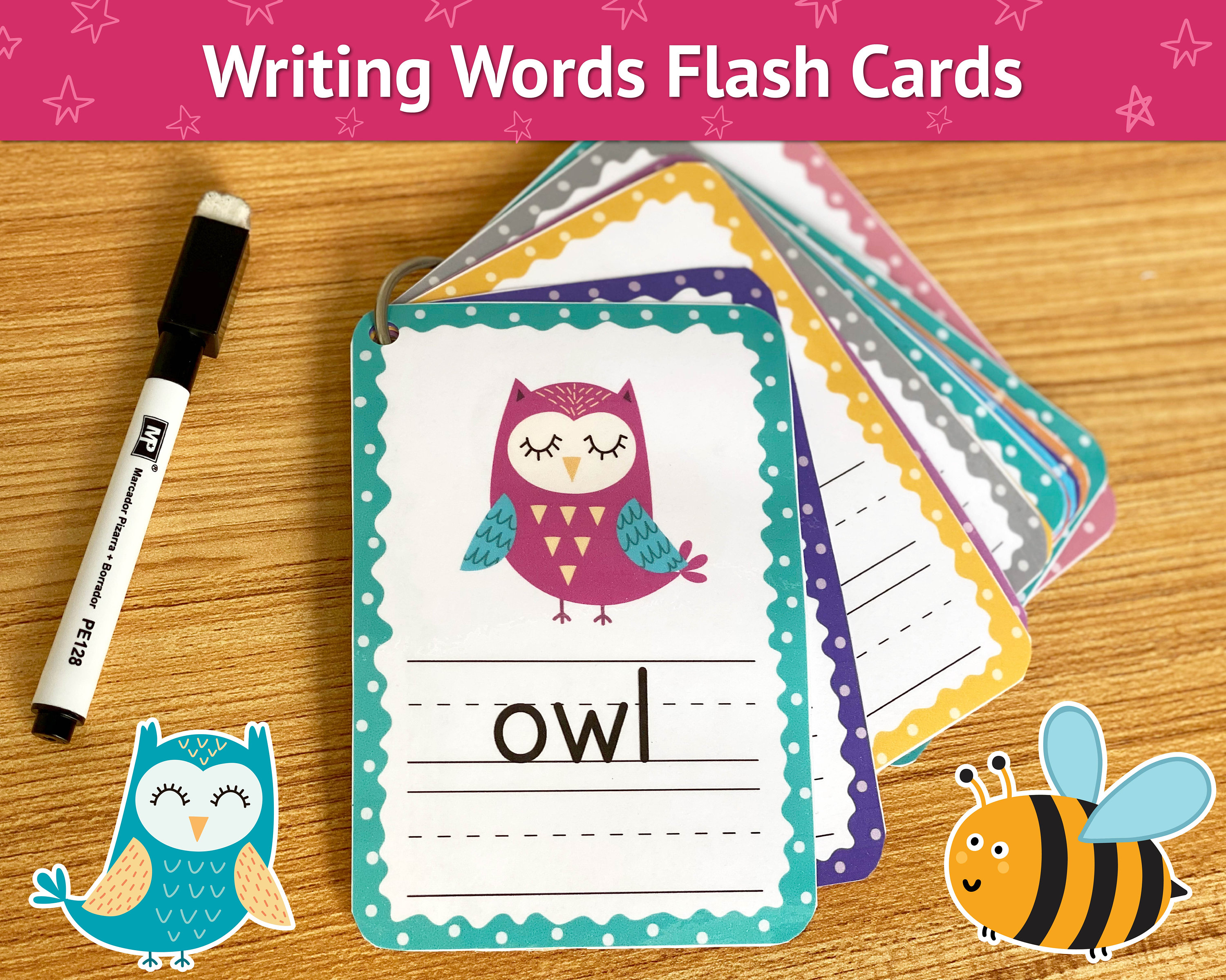 tracing words flash cards for kids copy the words dry erase etsy india