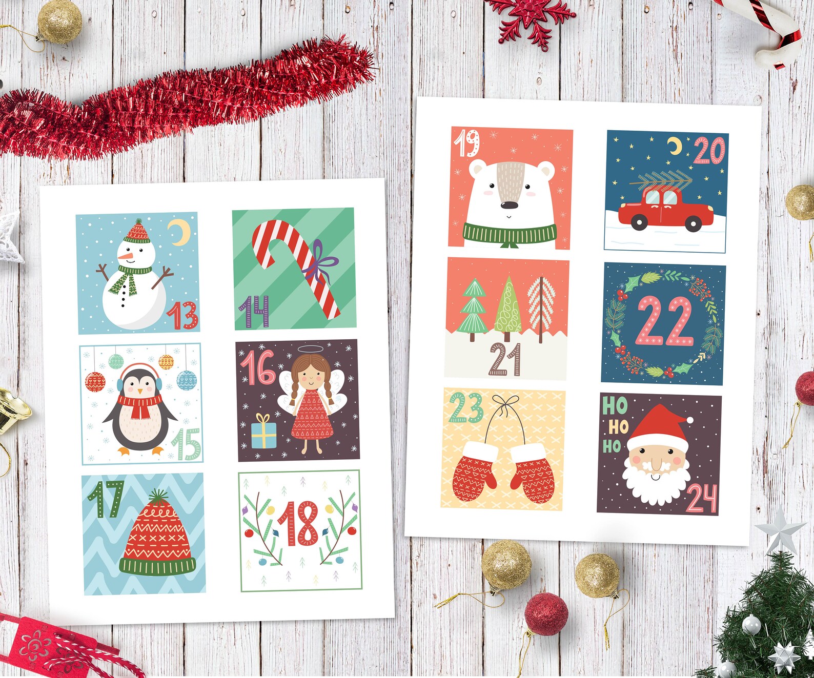 Printable Advent Calendar for Kids Christmas Advent Calendar - Etsy