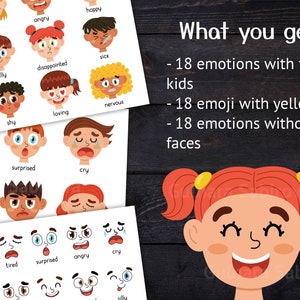 Emotions Clipart Kids Faces Emotions Clip Art Feelings Faces - Etsy