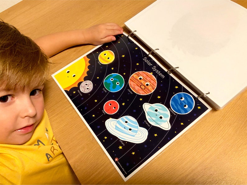 Solar System Busy Book Page, Solar System Matching Worksheet for ...