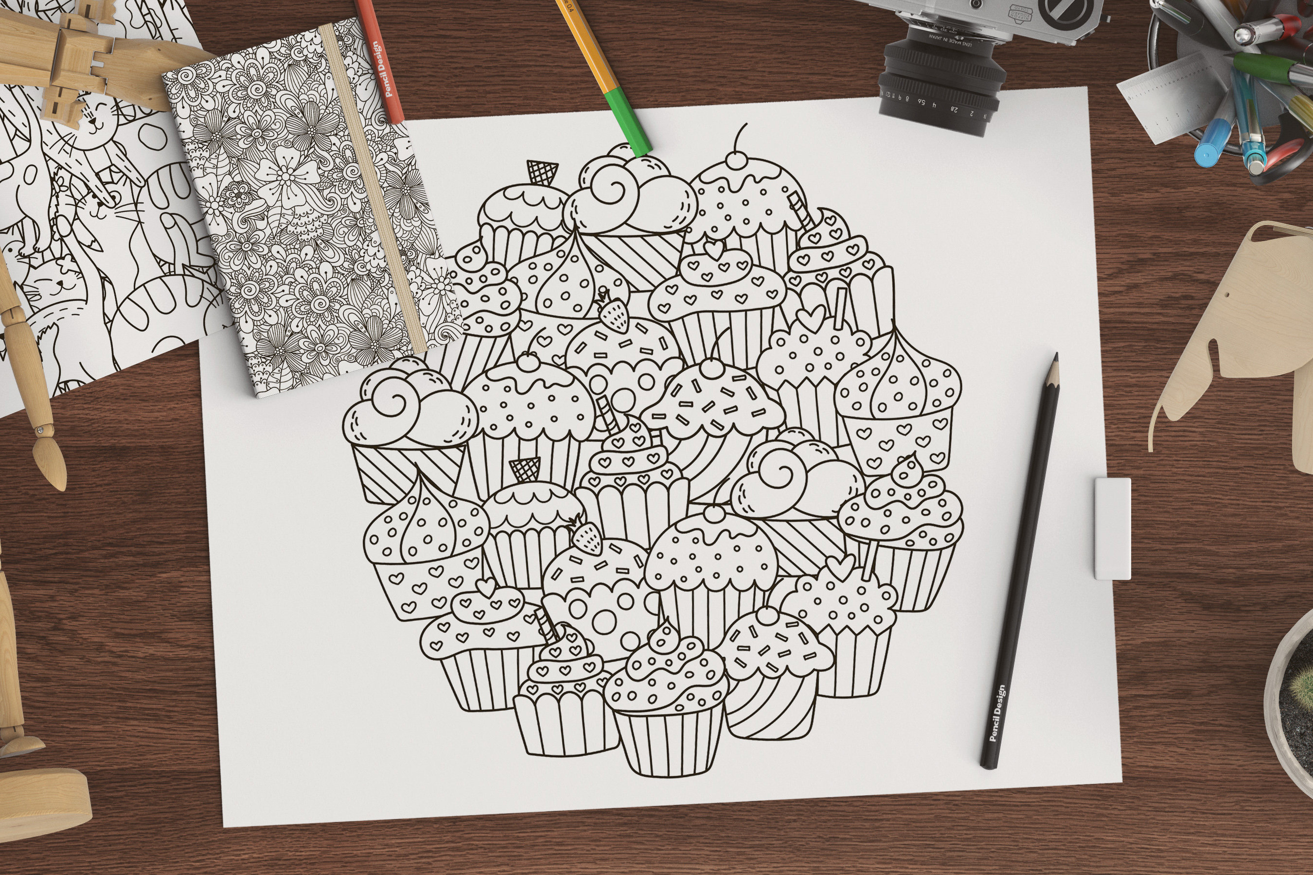 64 Coloring Pages Pack / Printable Coloring Pages for Adults and Kids ...