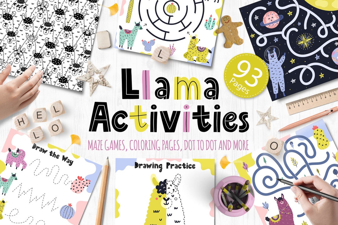 Printable Activity Book Pdf Eps Jpg Maze Puzzle Dot to Dot Games ...