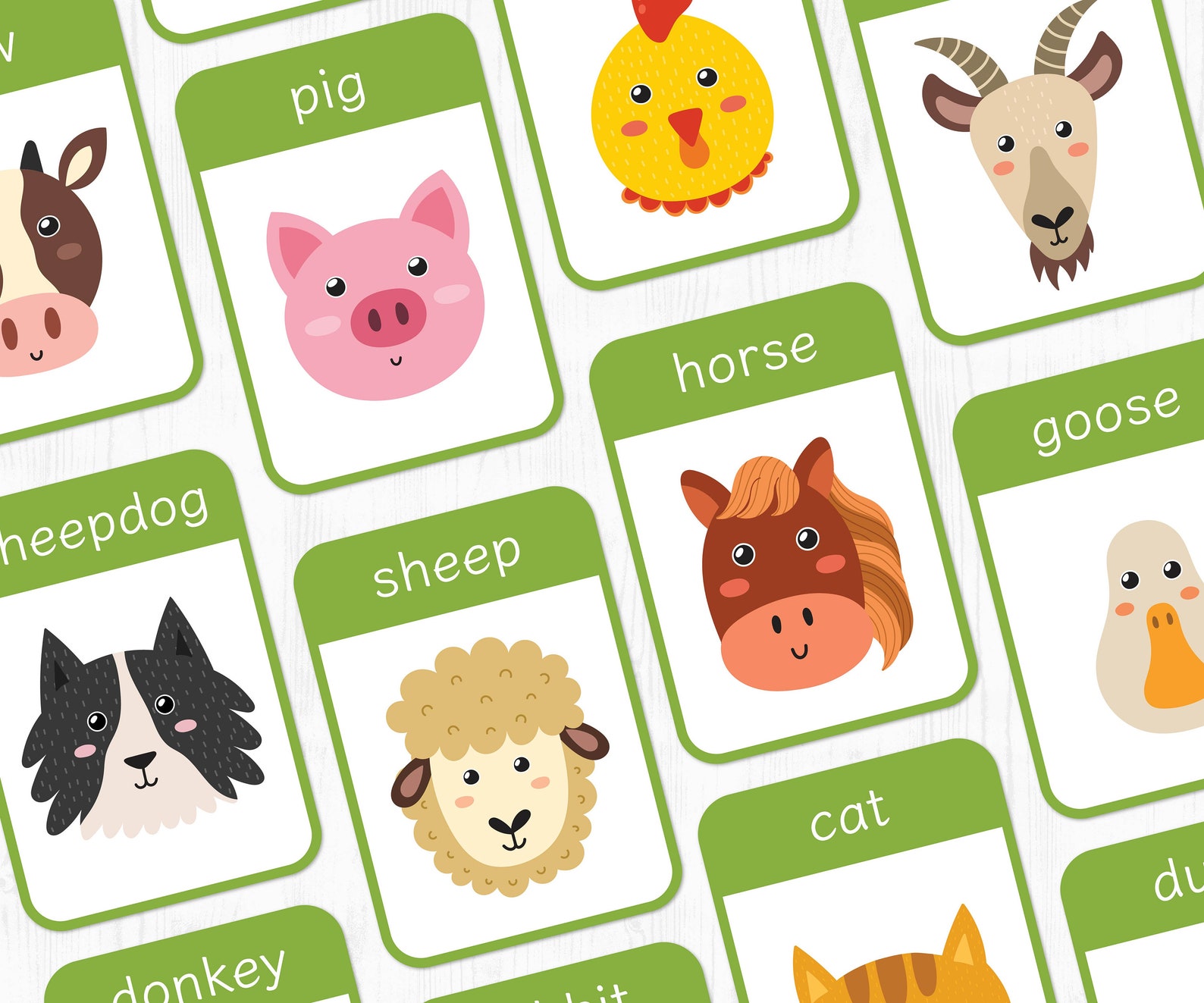 Farm Animals Flashcards Pdf, Farm Animals Flash Cards Printable ...