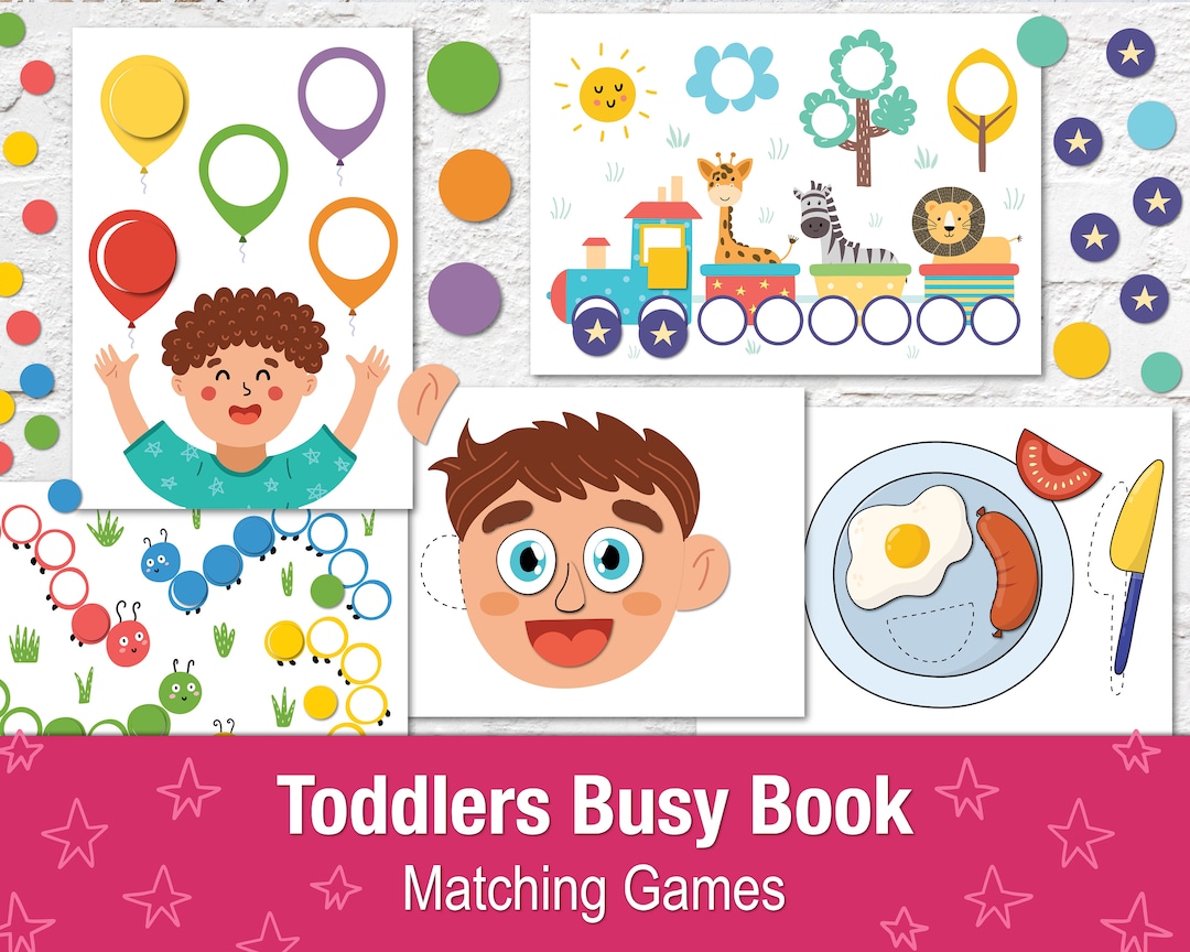 Toddler Busy Book Printable, Busy Bag Pdf, Baby Quiet Book, Preschool