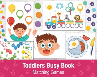 Toddler Busy Book Printable, Busy Bag Pdf, Baby Quiet Book, Preschool Activity Binder, Activities for Kids, Face Parts, Preschool Busy Bag