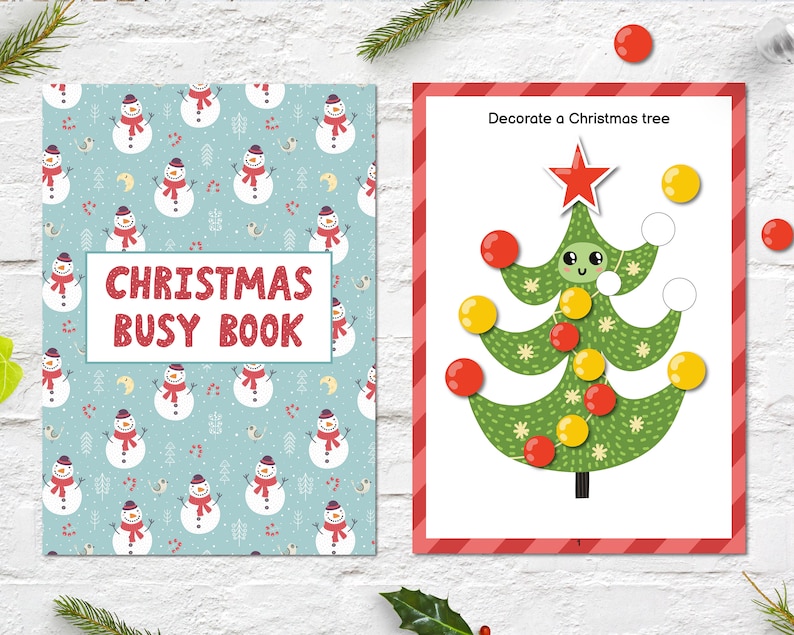 Christmas Busy Book for Toddlers Printable Busy Binder - Etsy