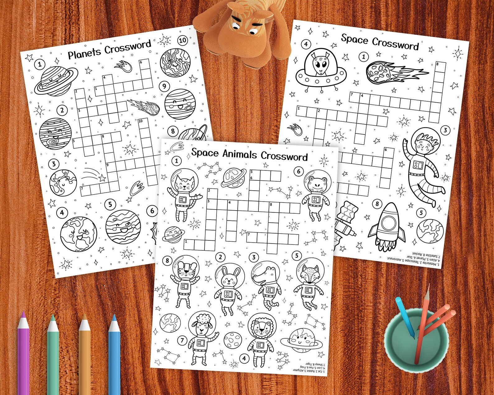 Space Crossword Puzzle for Kids, Crossword Printable Pdf, Solar System ...