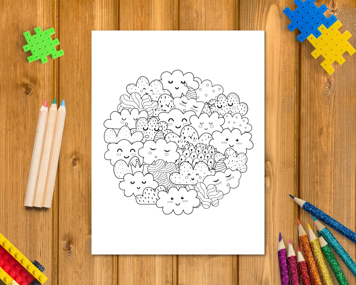 Coloring Book Printable Pdf Coloring Sheet for Adults and - Etsy