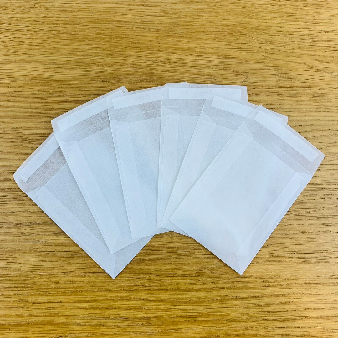 Glassine Envelopes Peel & Seal, 92mm X 68 Mm, Ecofriendly Paper Bags