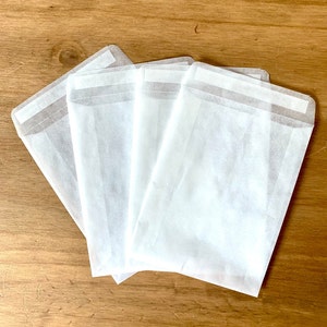 Buste in cellophane con chiusura ermetica, 89 mm x 117 mm (C7), sacchetti di carta ecologici per matrimoni, dolci, coriandoli, semi, adesivi, compostabili