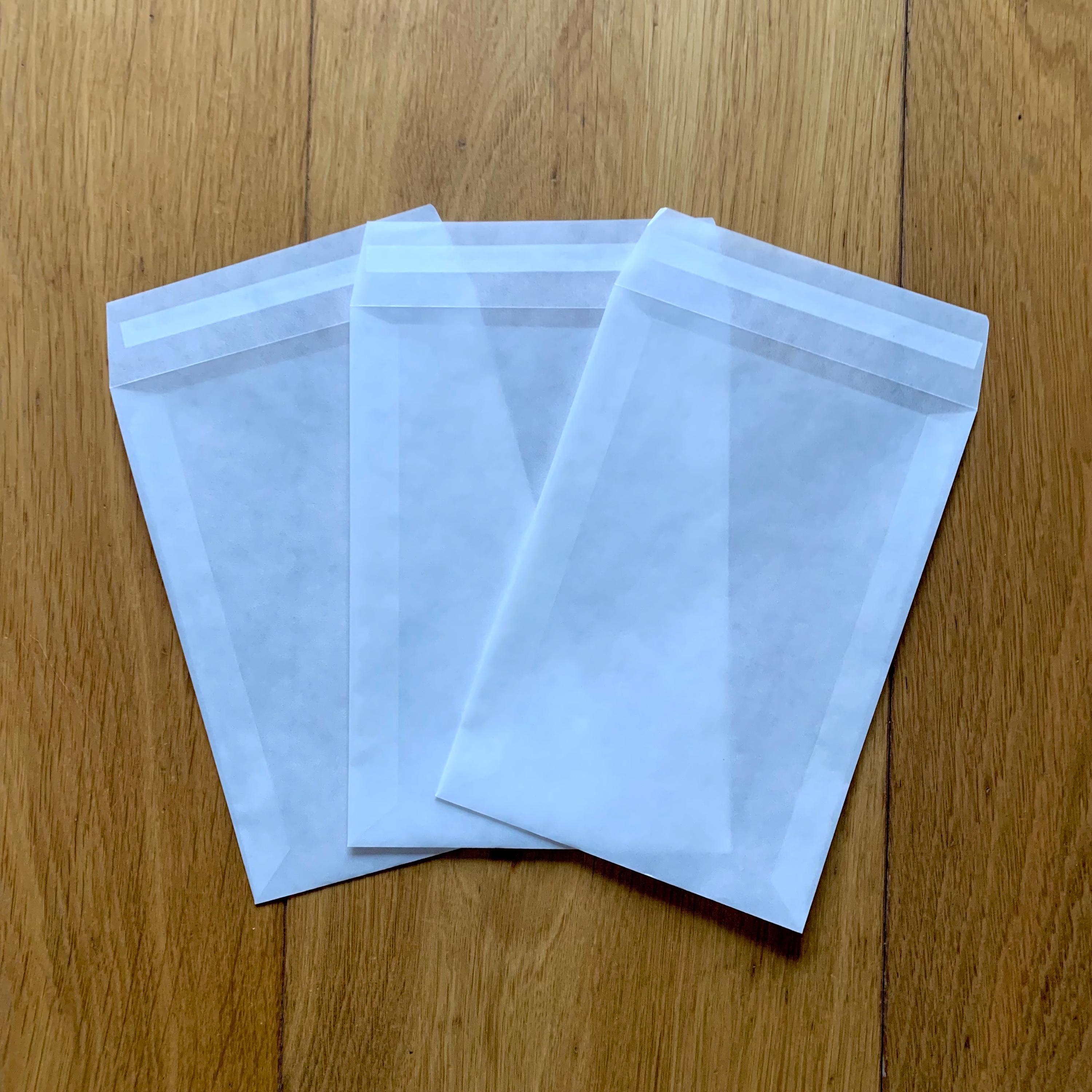 Glassine Envelopes Peel & Seal, 162mm x 114 mm, Eco-Friendly Paper Bags for Weddings, Sweets, Confetti, Seeds, Stickers, Compostable