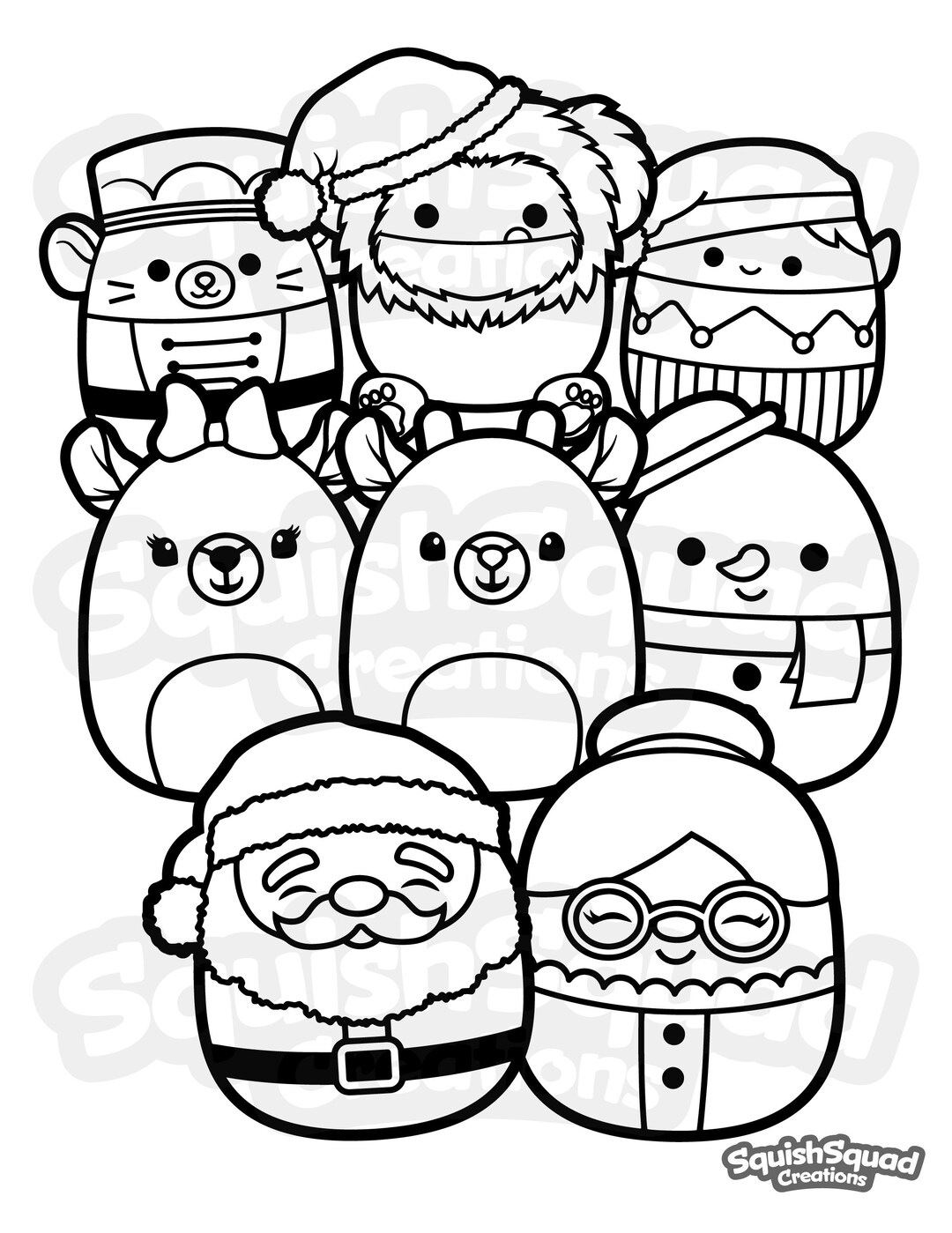 Snowman Family Coloring Page