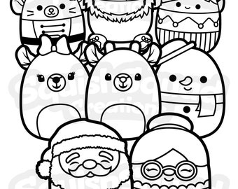 10 Squishmallow Christmas Coloring Pages Free Printable