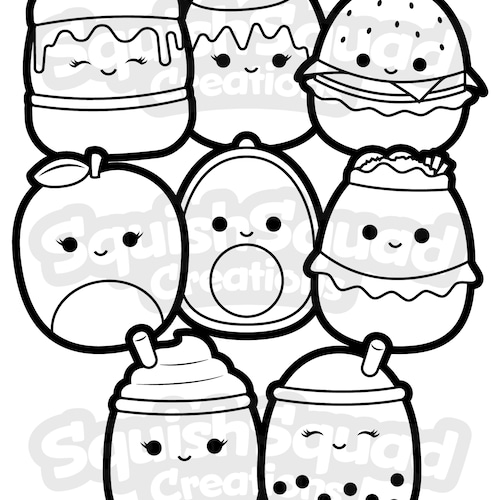 40 cute food coloring pages food coloring pages for kids etsy ireland