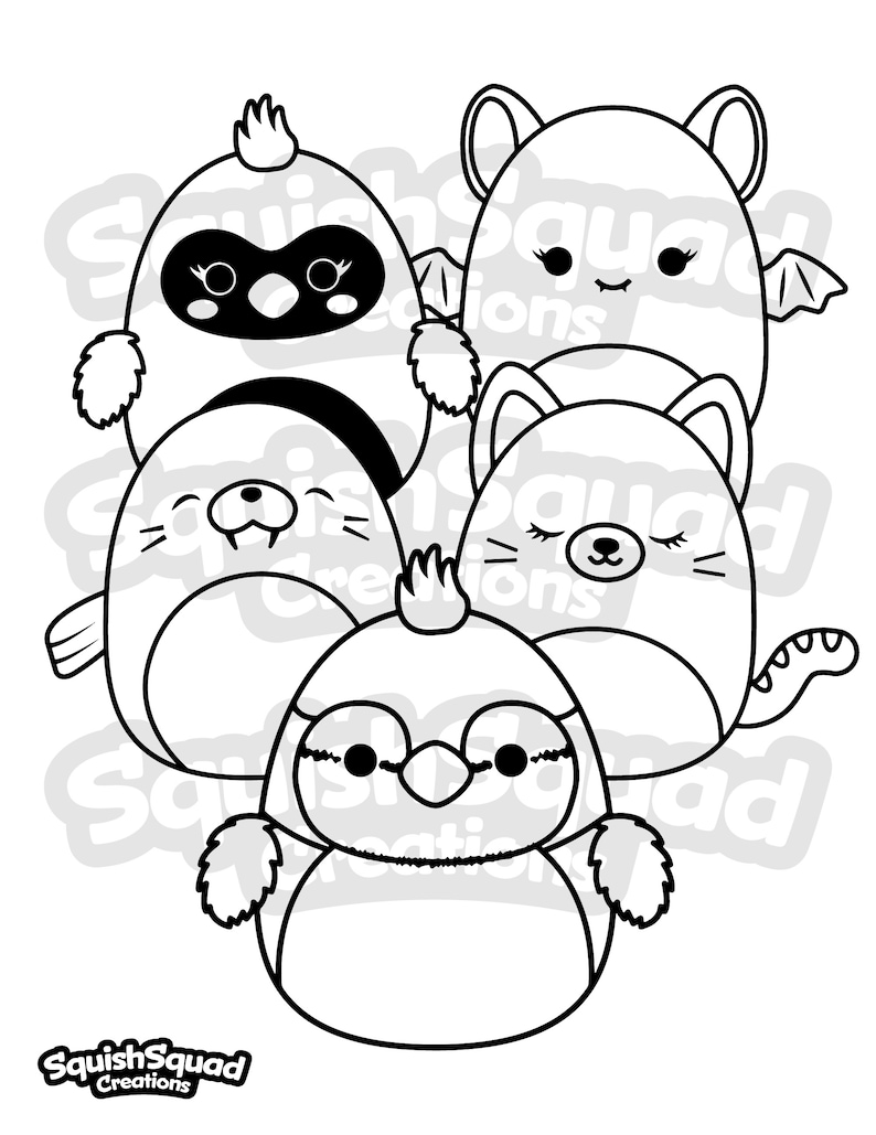 Squishmallow Coloring Page Printable Squishmallow Coloring Etsy België