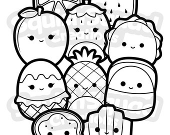 Squishmallow Coloring Page, Printable Squishmallow Coloring Page, Squishmallow Downloadable Coloring Sheet, Coloring Page For Kids