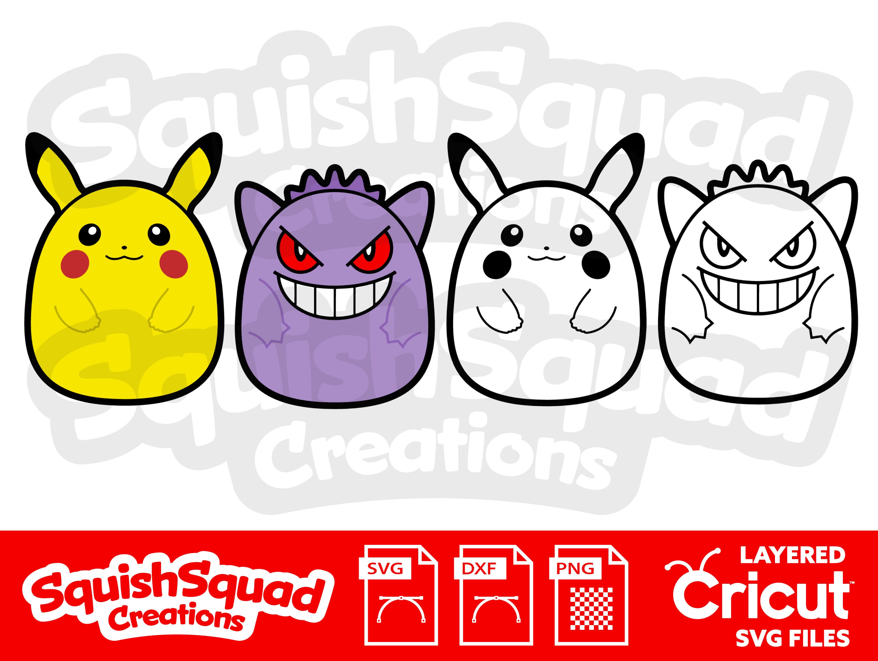Cute Squishmallow Squish Squad Group Characters' Sticker